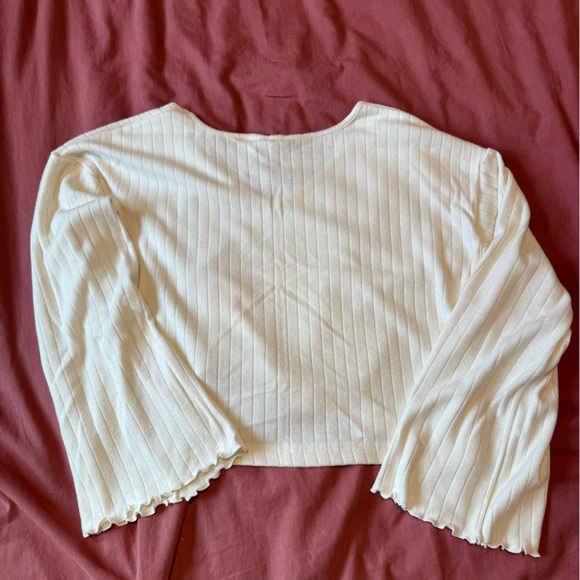 Roxy Cream Ribbed Top - Picture 4 of 4